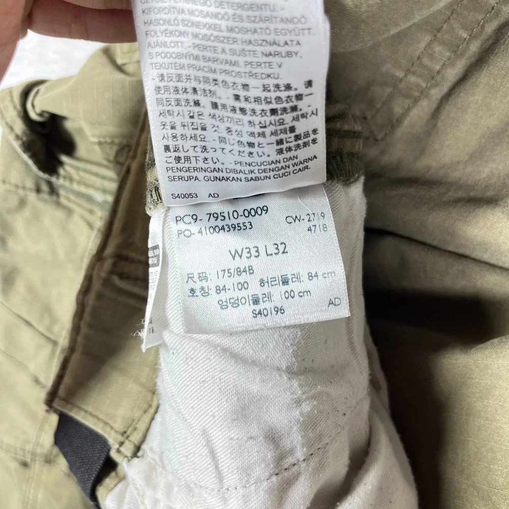 Levi Strauss Two Horse Cargo Skinny Jeans Mens Olive Green Denim Utility - 33X30